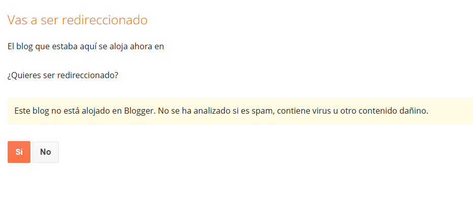 Como redireccionar url en Blogger cuando no lo hace automáticamente y aparece una mensaje.
